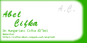 abel cifka business card